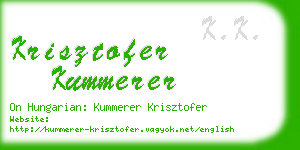 krisztofer kummerer business card